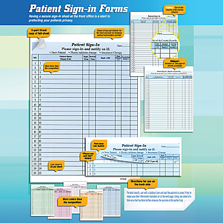 pourtoi79ページ HIPAA Compliant PatientVisitor Privacy 2 Part Sign In Sheets 8 12