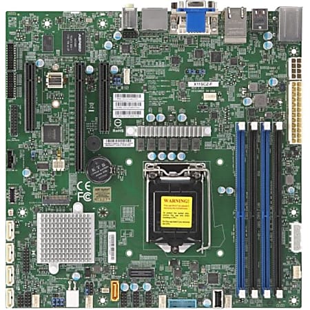 Supermicro X11SCZ-F Workstation Motherboard - Intel C246 Chipset - Socket H4 LGA-1151 - Micro ATX - 64 GB DDR4 SDRAM Maximum RAM - DIMM, UDIMM - 4 x Memory Slots - Gigabit Ethernet - DisplayPort - 5 x SATA Interfaces