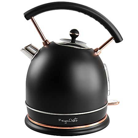 MegaChef 1.8L Half Circle Electric Tea Kettle, Matte Black