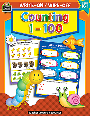 Teacher Created Resources Write-On/Wipe-Off Book, Counting 1 - 100, Kindergarten - Grade 1