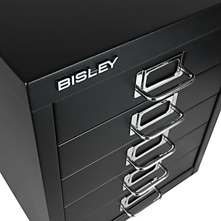 Bisley 15 D Vertical 5 Drawer File Cabinet Black - ODP Business