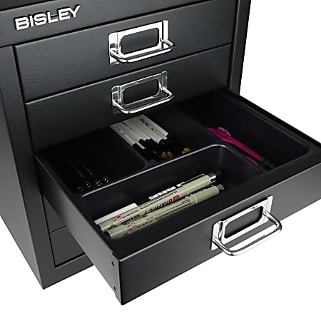 Bisley Five Drawer File Cabinets, a Pair