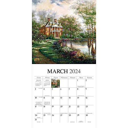 2024 Hopper Studios Monthly Square Wall Calendar 12 x 12 Bygone Days