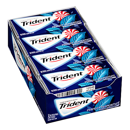 Trident® Perfect Peppermint Sugar-Free Gum, 14 Pieces Per