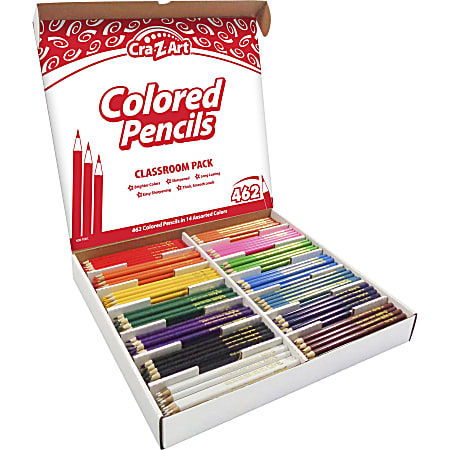 Cra-Z-Art Colored Pencils Classroom Pack, Assorted Colors, Pack Of 462 Pencils