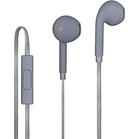 iStore Classic Fit Earbuds (Gray) - Gray - Mini-phone (3.5mm) - Wired - Earbud - 4.33 ft Cable