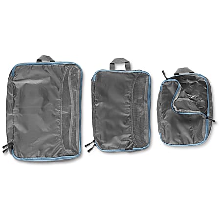Conair Nylon Travel Smart® Packing Cube Set, Slate, Set Of 3 Pieces