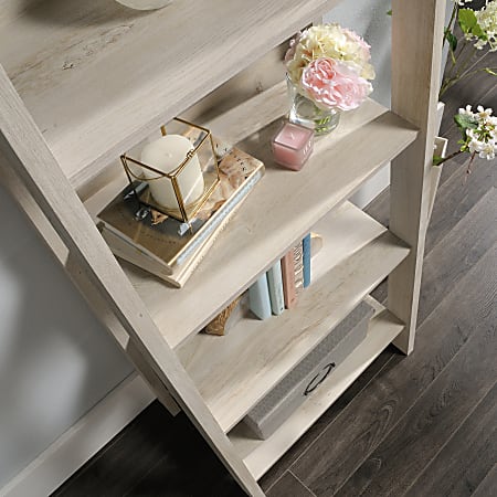 Sauder Trestle 72 H 5 Shelf Bookcase Chalked Chestnut - Office Depot
