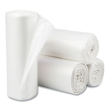 High-Density Commercial Can Liners, 10 gal, 5 mic, 24