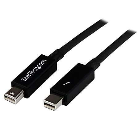 StarTech.com 2m Thunderbolt Cable - M/M - Connect your Thunderbolt devices - 2m Thunderbolt Cable - 6ft Thunderbolt 2 Cable - Supports both Thunderbolt 1 (10Gbps) and Thunderbolt 2 (20Gbps) devices - 2-year warranty