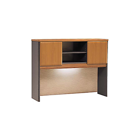 Bush Business Furniture Office Advantage Hutch 48"W, Natural Cherry/Slate, Premium Installation