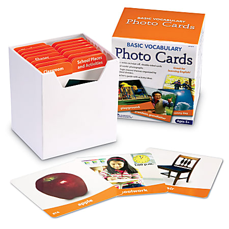 Learning Resources Basic Vocabulary Photo Card Set, Set Of 156