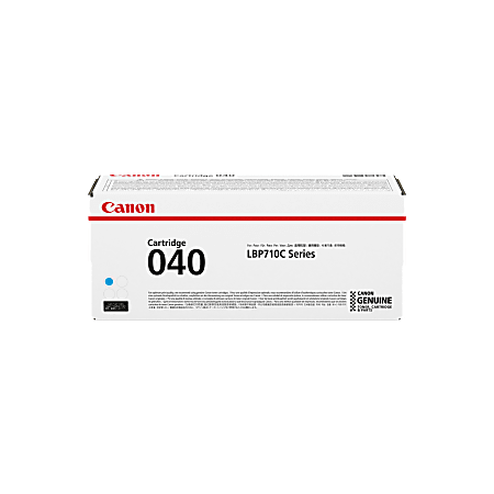 Canon CRG-040CYN Original Standard Yield Laser Toner Cartridge - Cyan Pack - 5400 Pages