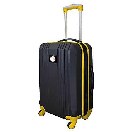 Mojo L208 ABS Carry-On Hardcase Spinner, 21"H x 14"W x 9-1/2"D, Pittsburgh Steelers, Black/Yellow