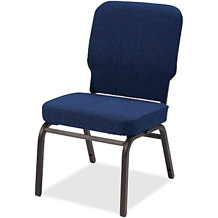 Lorell® Big And Tall Oversize Fabric Stack Chair, Navy/Black