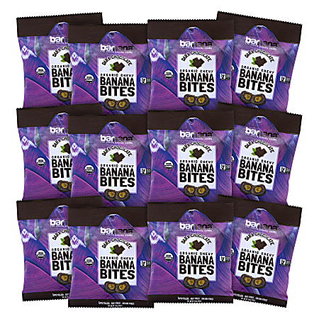 Barnana Chocolate-Covered Banana Bites, 1.4 Oz, Pack Of 12 Bites
