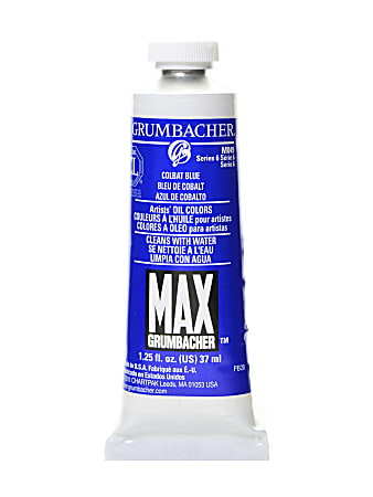 Grumbacher Max Water Miscible Oil Colors, 1.25 Oz, Cobalt Blue