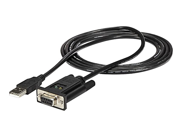 StarTech.com USB to Serial RS232 Adapter - DB9 Serial DCE Adapter Cable with FTDI - Null Modem - USB 1.1/2.0 - ICUSB232FTN