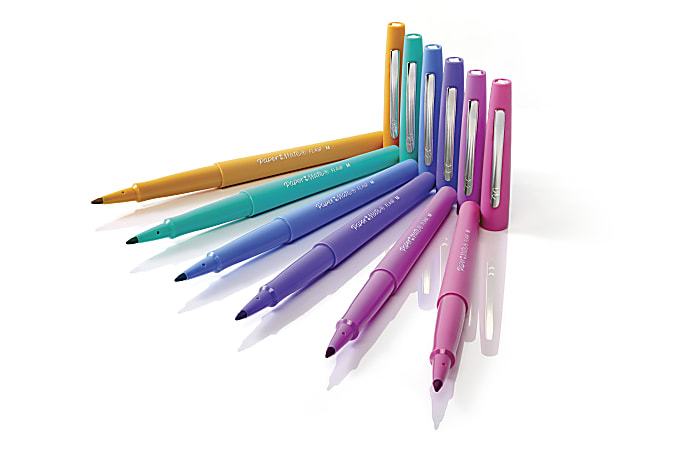 Paper Mate Point Guard Flair Bullet Point Stick Pen, Assorted Colors, .7mm, 24/