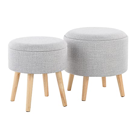 Light clearance gray ottoman