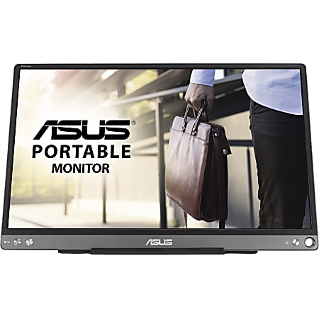 Asus ZenScreen MB16ACE 16" Class Full HD LCD Monitor - 16:9 - Dark Gray - 15.6" Viewable - In-plane Switching (IPS) Technology - MB16ACE