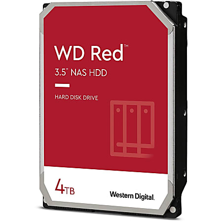 Western Digital Red WD40EFAX 4 TB Drive 3.5 Internal SATA600 Storage System Device Supported 5400rpm 180 TB TBW 3 Year Warranty - Office Depot