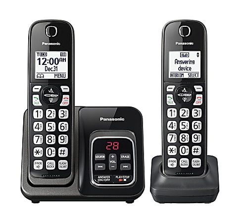 Panasonic® Link2Cell DECT 6.0 Cordless Phone With Digital Answering System, KX-TGD562M