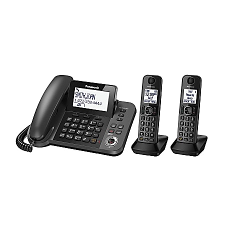 Panasonic® DECT 6.0 Corded/Cordless Telephone With Digital Answering System, KX-TGF352M