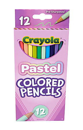 Crayola® Pastel Colored Pencils, Assorted Pastel Colors, Pack Of 12 Pencils