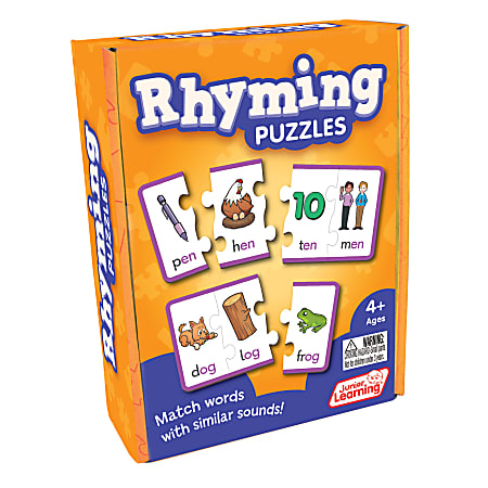 Junior Learning Rhyming Puzzles, Set Of 24 Puzzles