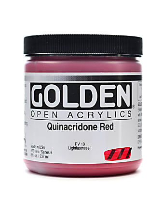 Golden Fluid Acrylic Paint, 8 oz, Quinacridone Red 