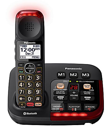 Panasonic® Amplified Bluetooth® Cordless Phone, Black, KX-TGM430B 