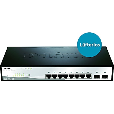 D-Link® 10-Port Gigabit Web Smart Switch With 2 Gigabit SFP Ports