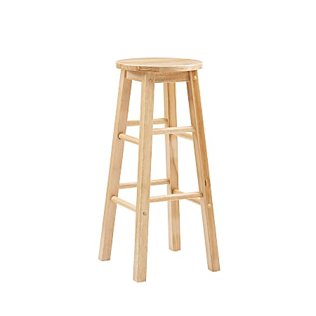 Linon Elmore Backless Bar Stool, Natural