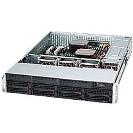 Supermicro SuperChassis 825TQC-R802LPB - Rack-mountable - Black - 2U - 10x Bay - 3x 3.15"xFan(s) Installed - CSE825TQCR802LPB