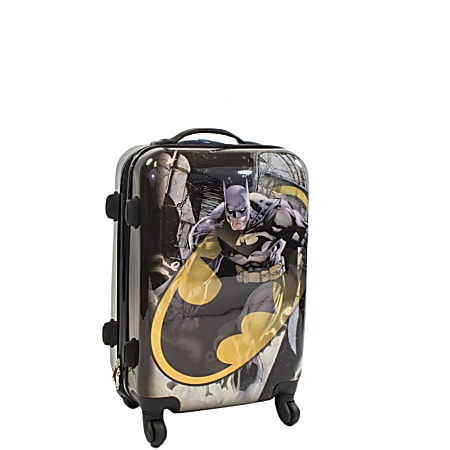 ful DC Comics Upright Rolling Suitcase, Batman, 20"H x 14 3/8"W x 9 3/4"D, Multicolor
