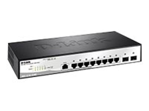 D-Link DGS-1210-10/ME Ethernet Switch - 8 Ports - Manageable - Gigabit Ethernet - 10/100/1000Base-T, 1000Bas - DGS121010ME