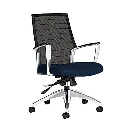 Global® Accord Mesh Mid-Back Tilter Chair, 37"H x 25"W x 25"D, Blue Bayou
