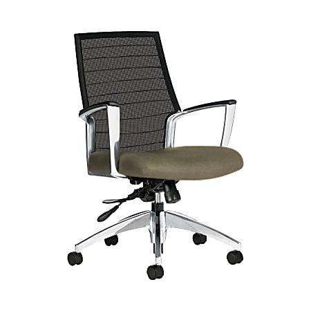 Global® Accord Mesh Mid-Back Tilter Chair, 37"H x 25"W x 25"D, Sandcastle