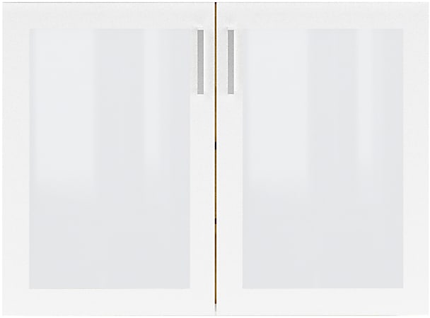 Safco® Resi Glass Door Kit For Resi Open Storage Cabinet, 25-3/4" x 18", Designer White