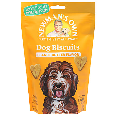 Newman's Own Dog Biscuits, Peanut Butter, 10 Oz, Total Qty 6