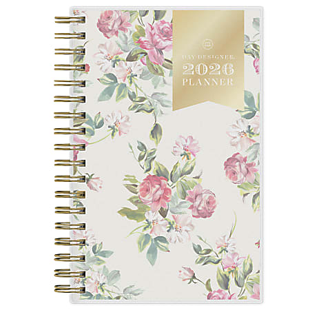 2026 Blue Sky Day Designer Weekly/Monthly Planner, 3-5/8" x 6-1/8", London Rose, January To December, 155631
