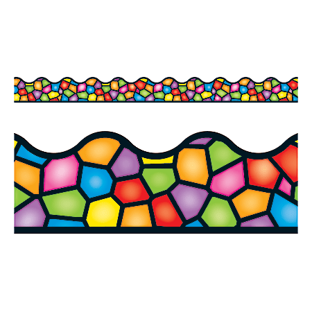 TREND Terrific Trimmers® Borders, 2 1/4" x 39", Stained Glass, Pack Of 12