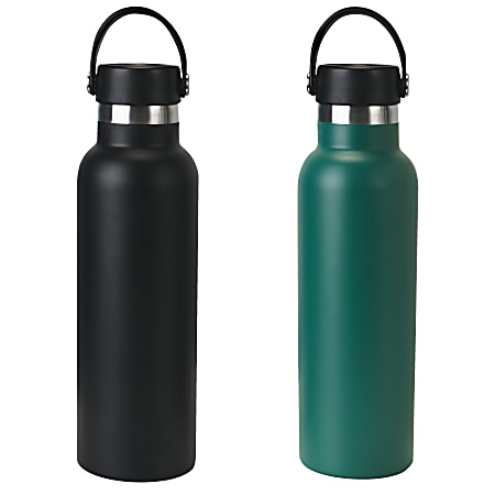 GNBI Thermal Bottles 16 Oz Teal/Black Set Of 2 Stainless Steel Hot & Cold  Drinks