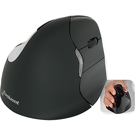 Evoluent VerticalMouse 4 Right Mac Bluetooth Technology (NO DONGLE REQUIRED) - Optical - Wireless - Bluetooth Technology (NO DONGLE REQUIRED)