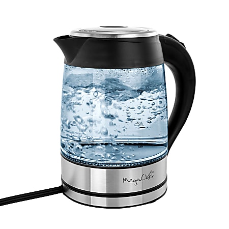 MegaChef 1.8 Liter Electric Tea Kettle Clear - Office Depot