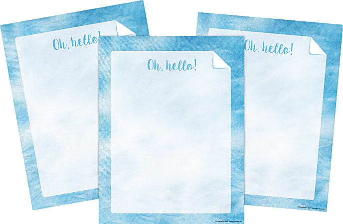 Barker Creek Designer Computer Paper, 8-1/2" x 11", Blue Tie-Dye, 50 Sheets Per Pack, Case Of 3 Packs