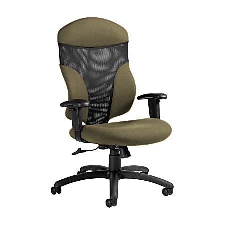 Global® Tye Mesh Tilter Chair, High-Back, 45 1/2"H x 25"W x 26"D, Beach Day/Black
