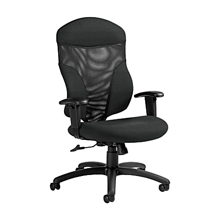 Global® Tye Mesh Tilter Chair, High-Back, 45 1/2"H x 25"W x 26"D, Granite Rock/Black