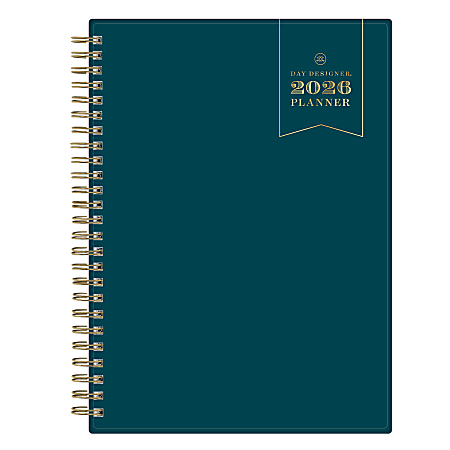 2026 Blue Sky Day Designer Weekly/Monthly Planner, 5-7/8” x 8-5/8", Peacock, January To December, 155641